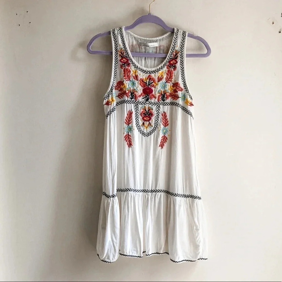 Revolve Embroidered Boho White Dress - Picture 2 of 12